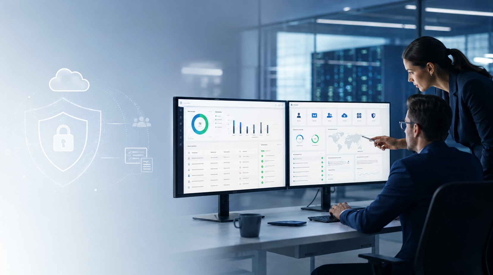 Microsoft 365 security review dashboard for email and cloud account protection
