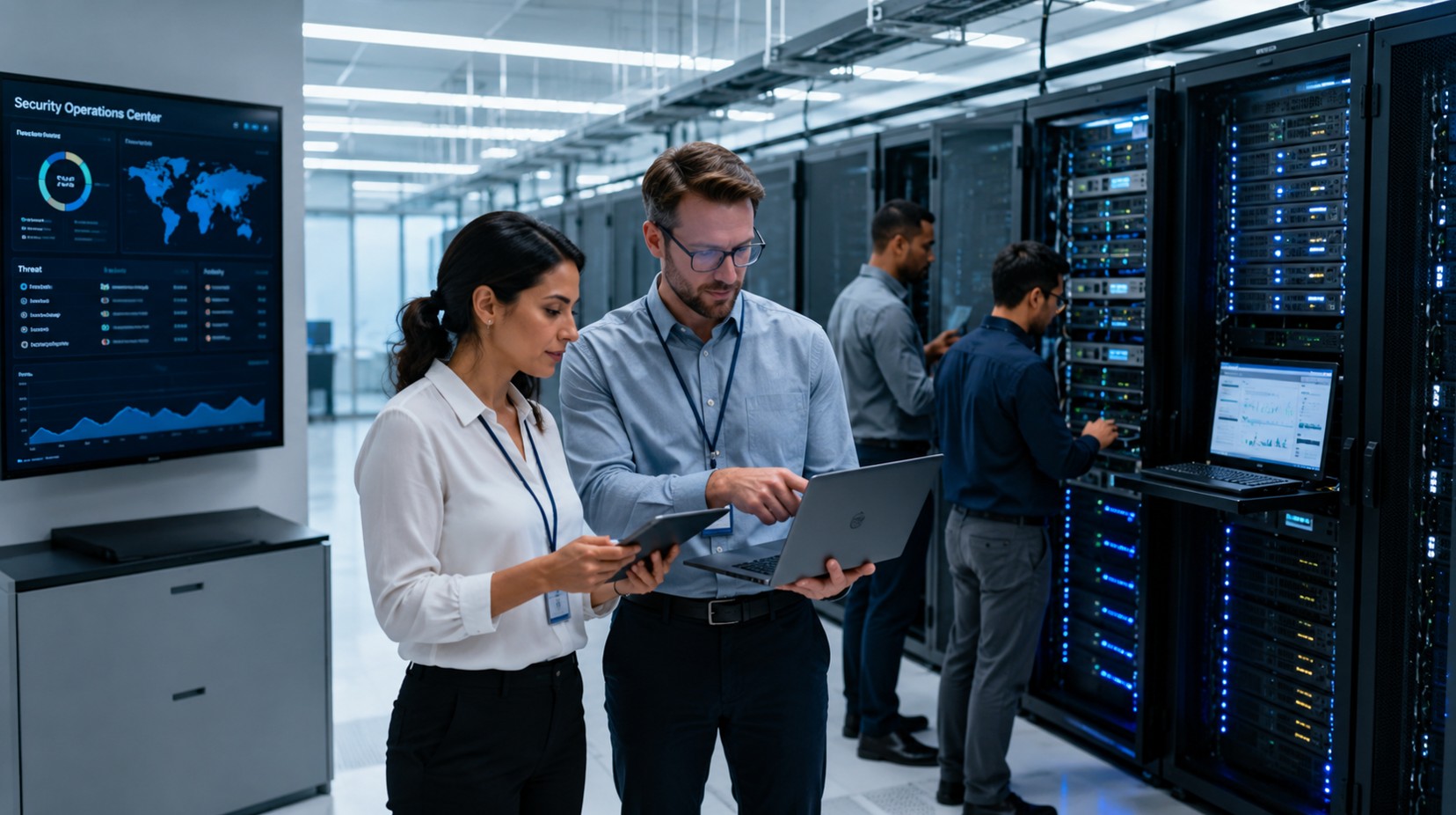 Cybersecurity Services in Irvine, CA 1 Cybersecurity consultation and network security review in a data center