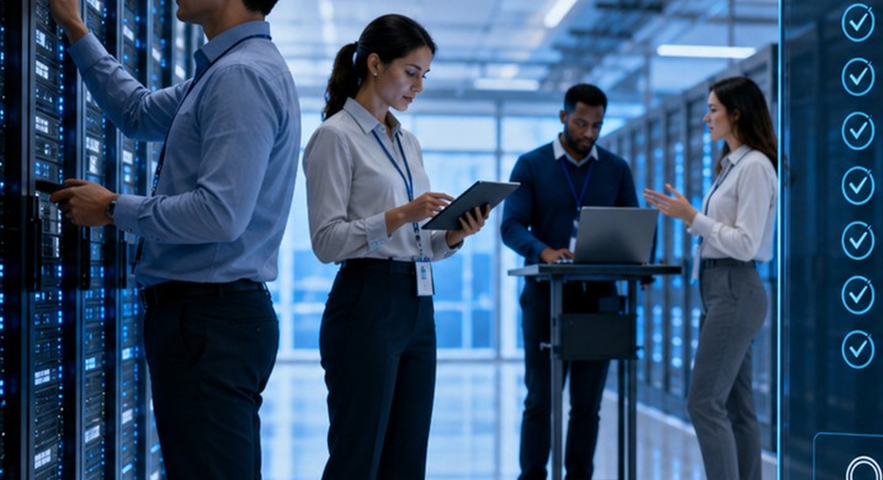 ISO 27001 readiness consulting and compliance preparation in a professional data center