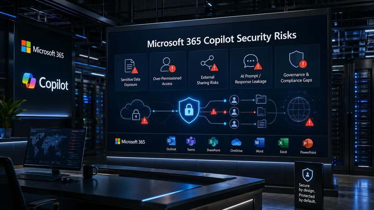 Microsoft 365 Copilot and data exposure risk graphic