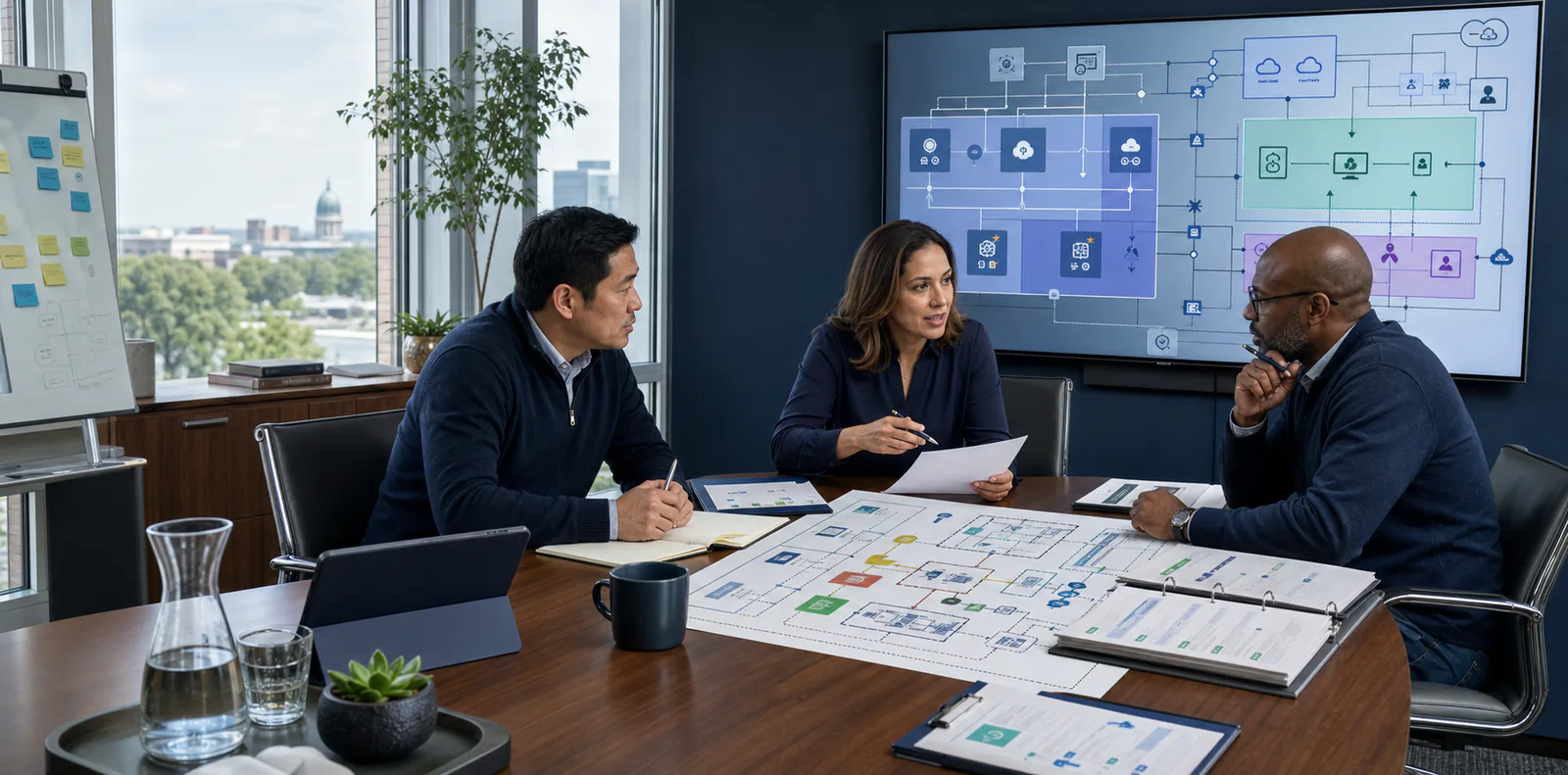 Cybersecurity audit leaders defining scope, authorization, roles, rules of engagement, and production safeguards