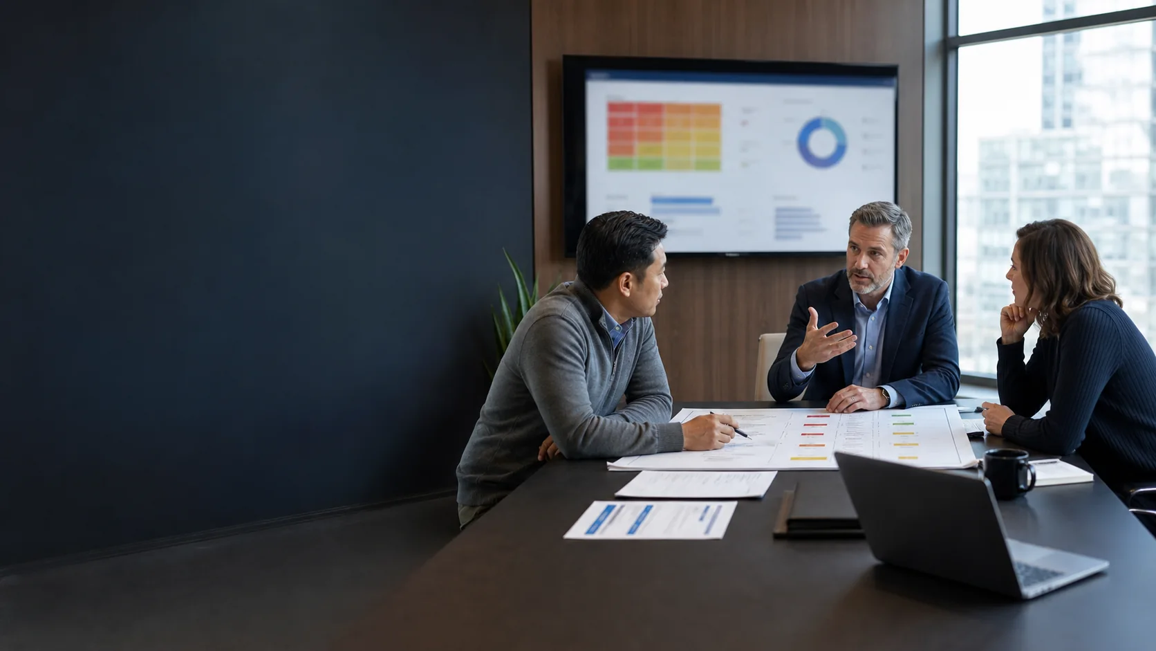 Executive security team prioritizing a Microsoft 365 remediation roadmap