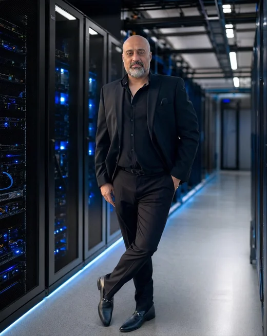 Ali Hassani, CISO, in a data center