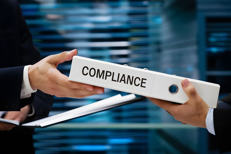 Handing over a compliance binder, ISO 27001 consulting