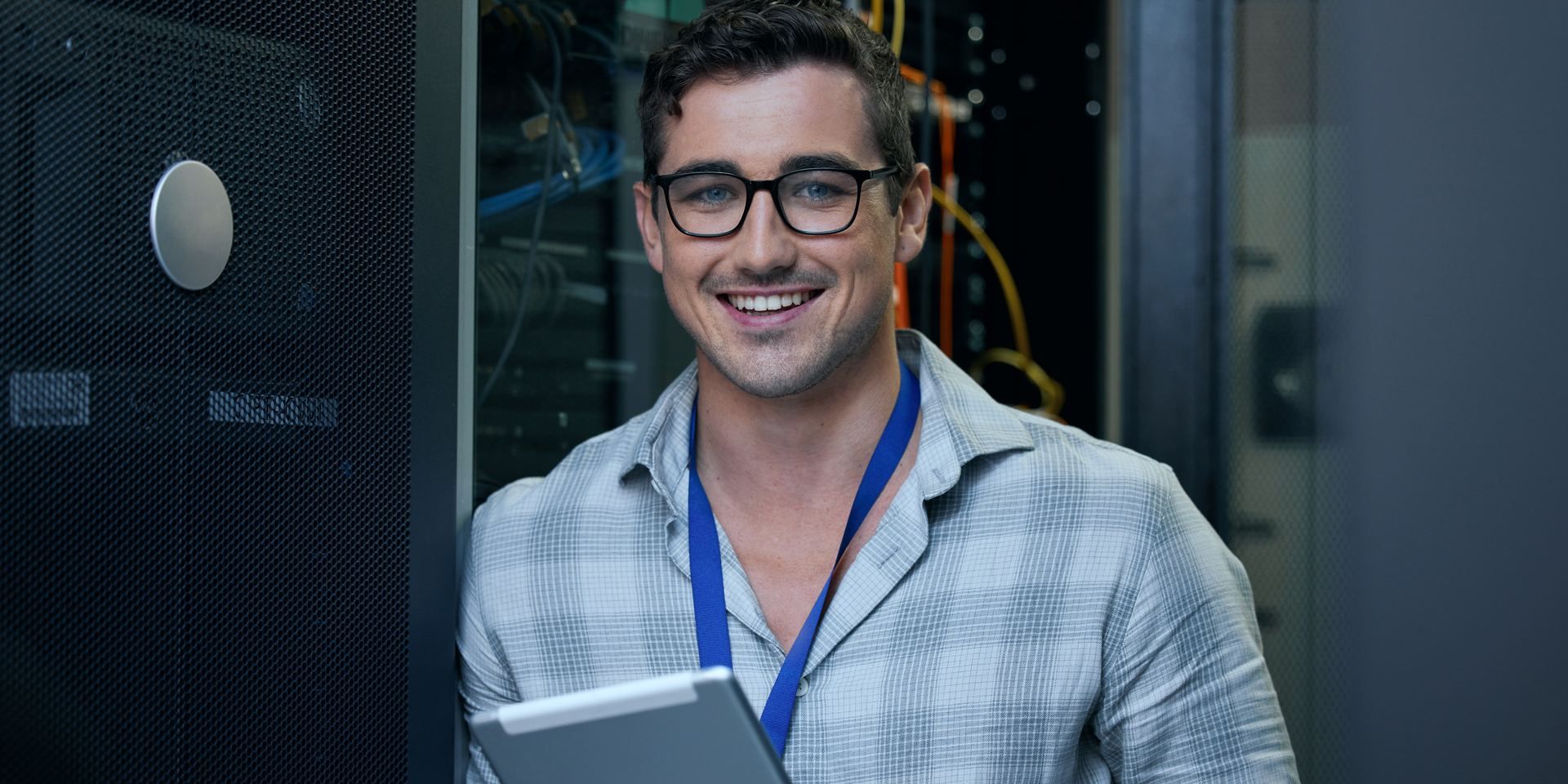 IT professional in a server room ready to review CCPA privacy controls