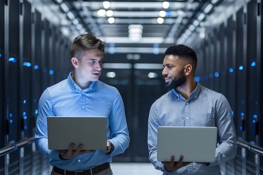CCPA Compliance Checklist: 60 Checks for Privacy, IT and Security 3 Two IT specialists with laptops reviewing a CCPA checklist